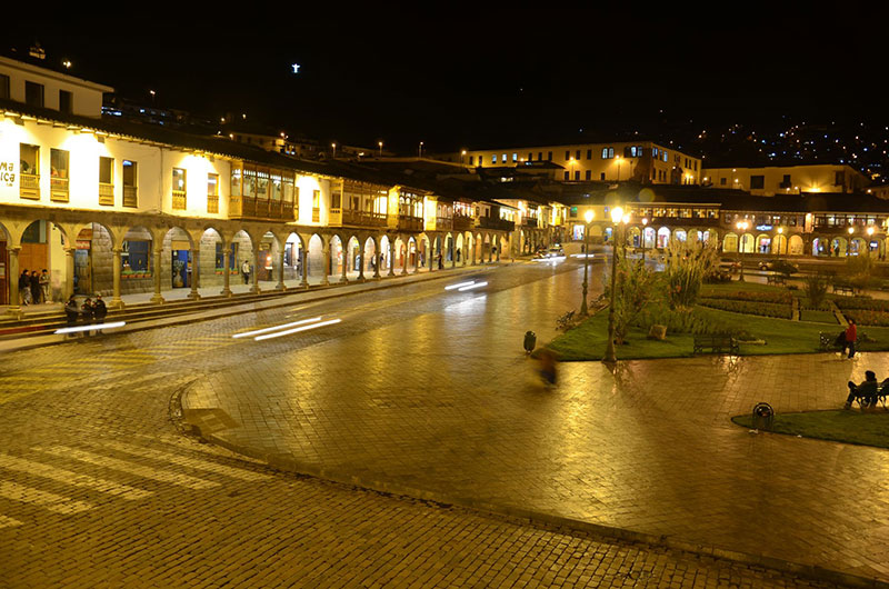 Centro de Cusco a noite